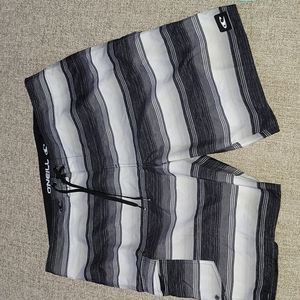 O'NEILL MENS SWIM TRUNKS SZ 38 GOOD CONDITION SIDE POCKET